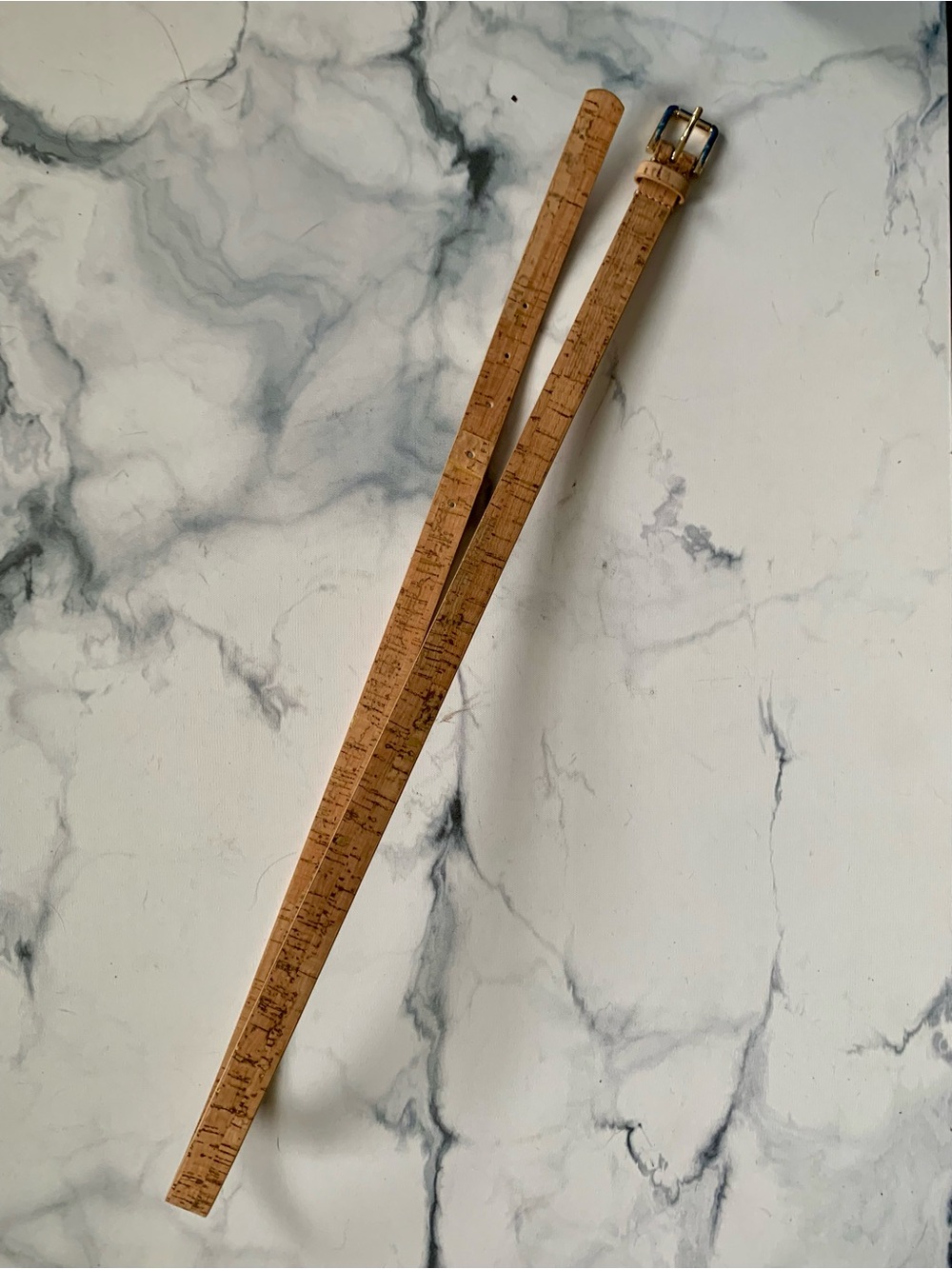 J. Crew Cork Skinny Belt in Natural Tan - Women’s Sz M